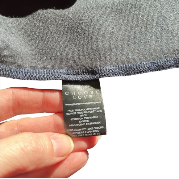 Generation Love Vegan Faux Leather Blue Stretch Leggings Size XXS - Picture 6 of 10